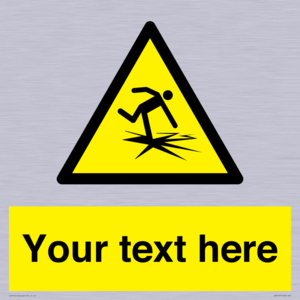 Custom warning thin ice